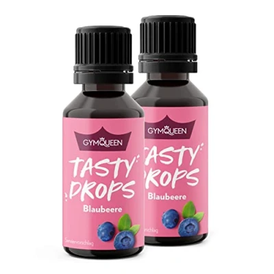 Abbildung von GymQueen Tasty Drops, Blaubeere, 2x30ml, Flavour Drops ohne Kalorien