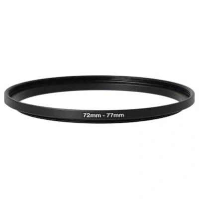 Abbildung von vhbw Step Up Ring Adapter von 72 mm auf 77 für Kamera Objektiv Filteradapter, Metall, Schwarz
