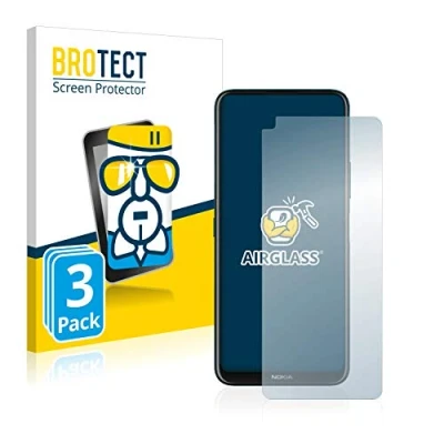 Abbildung von BROTECT Schutzglas für Nokia 8.3 5G (3 Stück) Schutzfolie Panzer Folie Glas [Extrem Kratzfest 9H, Anti Fingerprint, Ultra Transparent]