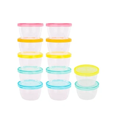 Abbildung von Badabulle Badabowls Aufbewahrungsbehälter für Babybrei 12er Set, 250ml Füllmenge, auslaufsicher