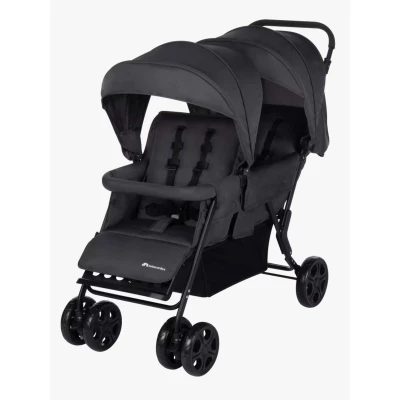 Abbildung von Bebeconfort Teamy Zwillings Kinderwagen, Kompatker Geschwister nutzbar ab der Geburst bis ca. 4 Jahre, 0 22 kg, Mineral Graphite