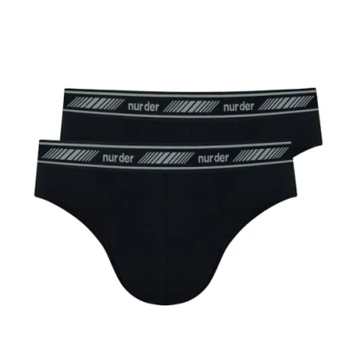 Abbildung von Nur Der Herren 2er Pack 3d Flex Aus Atmungsaktiver Baumwolle Bewegungsfreiheit Männer Unterhosen Slips, Schwarz, XL EU
