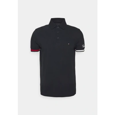 Abbildung von Tommy Hilfiger FLAG CUFF Poloshirt, Herren, Größe: Medium, Desert sky