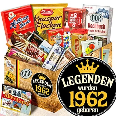 Abbildung von Legenden 1962 Süßigkeiten Box DDR Geschenk Mann
