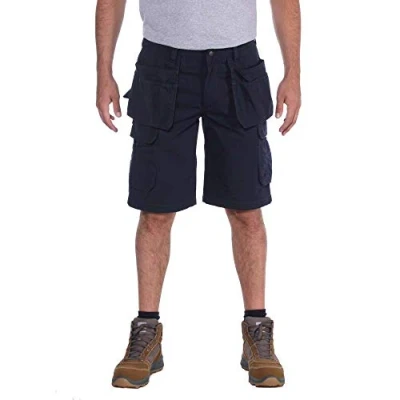 Abbildung von Carhartt Herren Rugged Flex® Relaxed Fit Ripstop Cargo Arbeitsshorts mit mehreren Taschen, Marineblau, W34