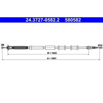 Abbildung von ATE 24.3727 0582.2 Handbremsseil 1641 ALFA ROMEO: MiTo