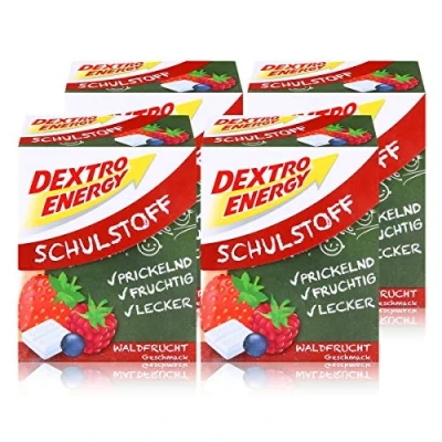 Abbildung von Dextro Energy Schulstoff Traubenzucker Waldfrucht Geschmack 50g (4er Pack)