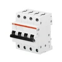 Abbildung von ABB S204 C32 Miniatur Schutzschalter, 4 polig, Typ C, 6/10 kA, Schaltleistung, 32 A Stromstärke (2CDS254001R0324)
