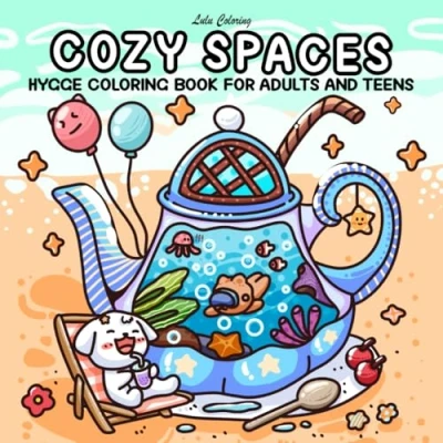 Abbildung von Cozy Spaces: Hygge Coloring Book for Adults and Teens, Featuring Cute Animal Characters Stress Relief (Cozy Girl Book)