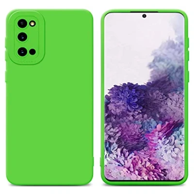 Abbildung von Cadorabo Hülle kompatibel mit Samsung Galaxy S20 Schutzhülle TPU Silikon Case Liquid Design Kameraschutz Slim Kratzfest Weiche Gummi Rundumschutz für in Grün