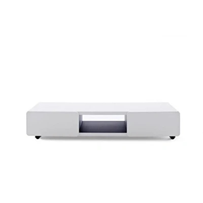 Abbildung von Beauty.Scouts TV Lowboard Miguel, Board, Lowboard, Schrank, Bank, Fernsehrschrank, Mediaaufbewahrung, Mediaschrank, Fernsehrtisch, Wohnzimmer, Fernsehzimmer, Weiss matt, 140x28x41 cm