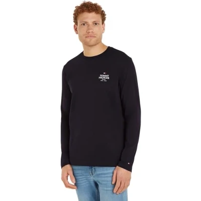 Abbildung von Tommy Hilfiger Stack Langarmshirt, Herren, Größe: 3XL, Desert sky
