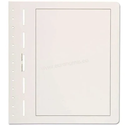 Abbildung von Leuchtturm, Blanko blätter, mit Randliniedruck (13 Ringe) Champagner Abm: 270x297 mm. pro 50 Stk.