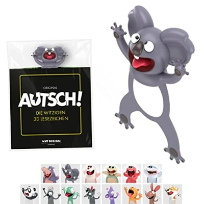 Abbildung von KXT Witzige 3D Lesezeichen Original AUTSCH! Cartoon Tiere Lustiges Geschenk für Kinder und Erwachsene (Koala)
