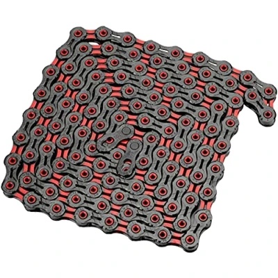 Abbildung von KMC Unisex Erwachsene 12NR DLC Black DLC10 10 Fach Kette 1/2&quot; x11/128, 116 Glieder, rot