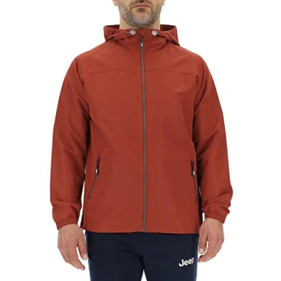 Abbildung von JEEP O102712 R760 J HERREN LEICHTE KAPUZENWINDJACKE Outline Rückendruck J23S Red Ochre/Almond S
