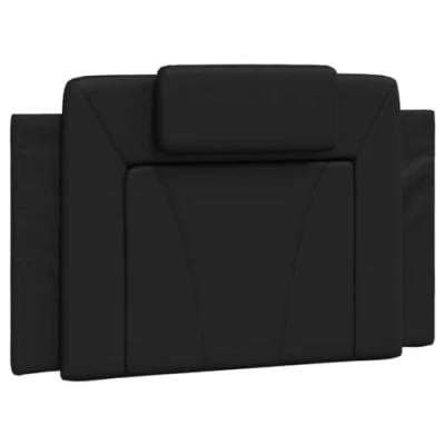 Abbildung von vidaXL Kopfteil Kissen, Kopfteilkissen mit Reißverschluss, Rückenkissen hervorragender Rückenlehne, Kopfkissen Lesekissen, Schwarz 90cm Kunstleder