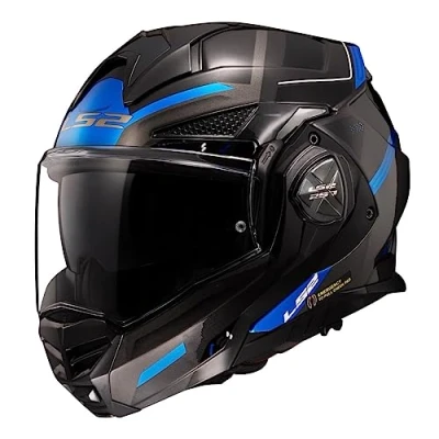 Abbildung von LS2, Klapphelm Motorrad ADVANT X SPECTRUM Black Titanium Blue, XS