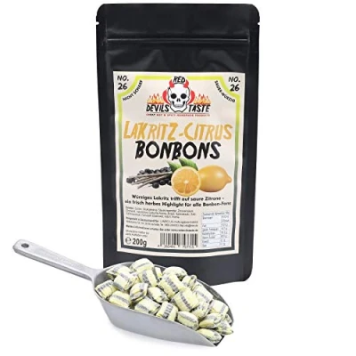 Abbildung von Lakritz Citrus Bonbons nicht scharf Hotskala: 0 RED DEVILS TASTE