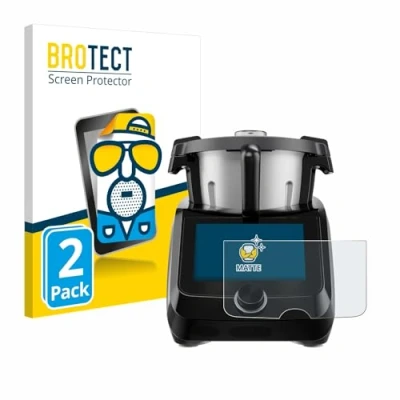 Abbildung von BROTECT Entspiegelungs Schutzfolie für SilverCrest Monsieur Cuisine Smart BLACK EDITION (2 Stück) Matte Displayschutz Folie, Anti Fingerprint