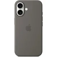 Abbildung von Apple iPhone 16 Hülle MagSafe Silikon Original Soft Case/Backcover Handyhülle Grau