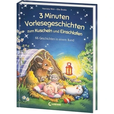 Abbildung von 3 Minuten Vorlesegeschichten zum Kuscheln und Einschlafen: Vorlesebuch mit 66 Freundschafts Geschichten der Knuddelbande in einem Band Für Kinder ab 4 Jahren