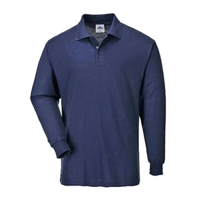 Abbildung von Portwest Genoa Langarm Polo Shirt, Größe: L, Farbe: Marine, B212NARL