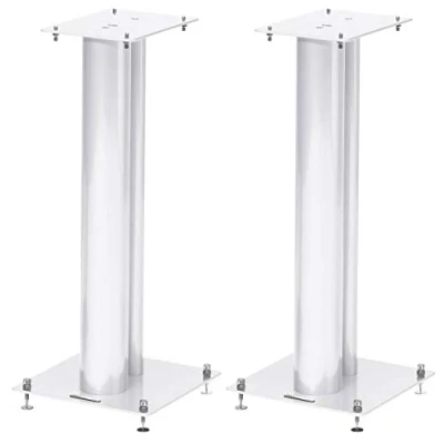Abbildung von Norstone Lautsprecherständer Stylum, stabil aus Metall, bis 50kg belastbar, Paarpreis (Stylum 2 (60cm), Weiß (matt))