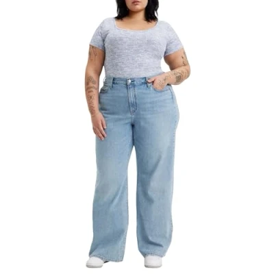 Abbildung von Levi&#039;s plus Ribcage wide LEG Jeans Relaxed Fit, Damen, Größe: 46x32, Far and