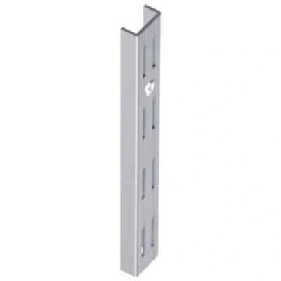 Abbildung von Element System Wandschiene 2 reihig, Stück, 4 Abmessungen, 3 farben, lange 200 cm für Regalsystem, Regalträger, Wandregal, weiß 10001 00028