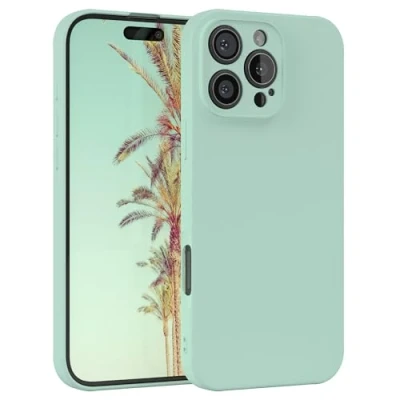 Abbildung von EAZY Case Silikonhülle für iPhone 16 Pro Max Hülle Silikon weich stoßfeste Handyhülle Schutzhülle mit Kameraschutz Dünn Premium Schutz Cover TPU Phone Bumper in Mint Grün