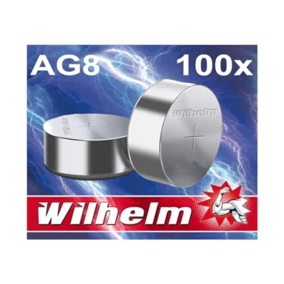 Abbildung von 100 x AG8 Wilhelm LR1120 LR55 391 1,5V Batterie Knopfzelle Knopfbatterie Alkaline 11,5 2,1mm