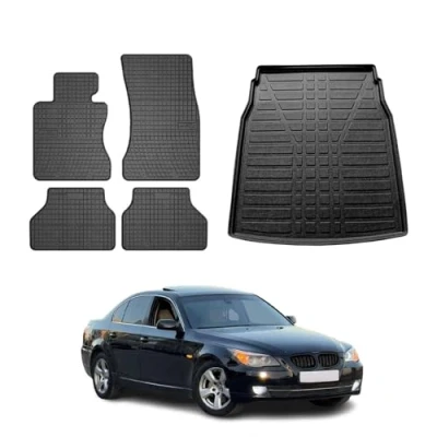 Abbildung von OMAC 1212YPS 484 Fußmattensatz Gummi, TPE (thermoplastischer Elastomer) 5 schwarz BMW: Limousine, 02 Limousine