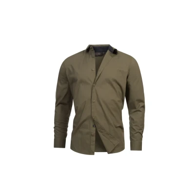 Abbildung von Indicode Jeans Langarm Inkamby Hemd, Herren, Größe: Medium, Army