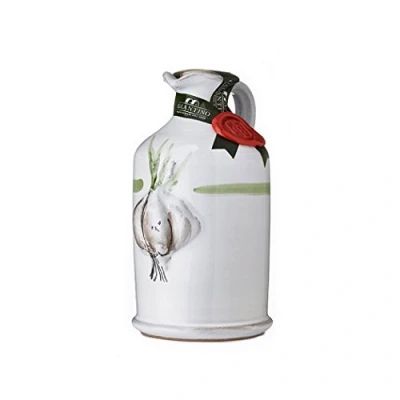 Abbildung von Handgemachter Keramiktopf mit nativem Olivenöl Knoblauch 250ml