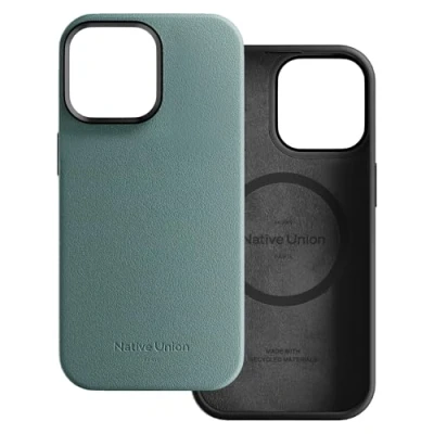 Abbildung von Native Union Active Case MagSafe kompatibel mit MagnetenRobustes DesignRecycelte MaterialienFallschutz bis 10 ft/3 m für iPhone 15 Pro Max (Schiefergrün)
