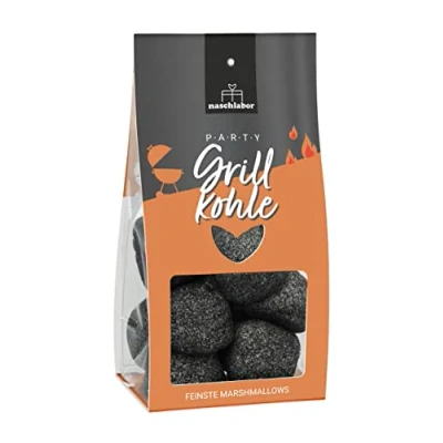 Abbildung von Grillkohle Marshmallow Party Grill Kohle Mitbringsel zum Grillen Geschenkverpackung mit Marshmallows Lustige in Form von