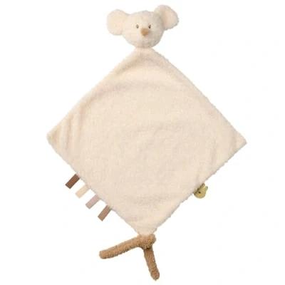 Abbildung von Nattou Großes Schnuffeltuch aus Polyester, Maus, Wegbegleiter ab der Geburt, 35 x cm, Teddy, Weiß