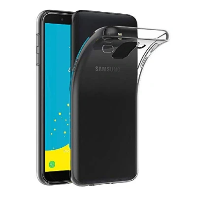 Abbildung von AICEK Samsung Galaxy J6 2018 Hülle, Transparent Silikon Schutzhülle für Case Clear Durchsichtige TPU Bumper Handyhülle (5,6 Zoll SM J600F)