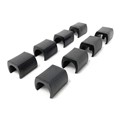 Abbildung von Design61 Klemmschalengleiter 8er Set Stuhlgleiter Bodenschongleiter Ø 15 17 mm Silencer Möbelgleiter