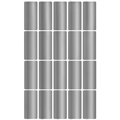 Abbildung von Etiketten Silber 40 mm x 19 Sticker 4 cm 1,9 viereckige Aufkleber 300 Stück von Royal Green