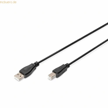 Abbildung von Assmann DIGITUS USB Anschlusskabel, Typ A B St/St, 3.0m, sw