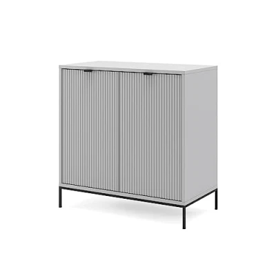 Abbildung von Vicco Kommode Eliza, Grau, 80 x 81.2 cm mit 2 Türen