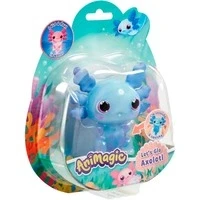 Abbildung von Animagic Let’s Glo Axolotl Blau, Elektronisches &amp; Leuchtendes Haustier Kinder ab 4 Jahren, Sensorisches Spiel Taktile Erfahrung, Dehnbarer Körper, Kuscheltier DASS Schwimmt Leuchtet im Wasser