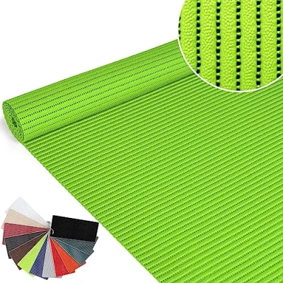 Abbildung von ANRO Badematte Weichschaummatte Bad und Duschvorleger Antirutsch Badläufer Uni Apfelgrün 120x65cm