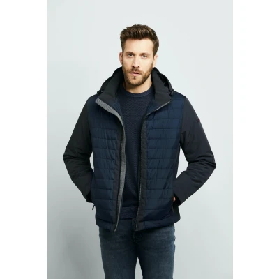 Abbildung von bugatti Langjacke, mit Kapuze, aus wasserabweisender elastischer Ware