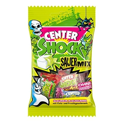 Abbildung von Center Shock Sour Mix, 1 Packung Mit 11 extra sauren Kaugummis, Füllung + ohne Farbstoffe, perfekt für Halloween