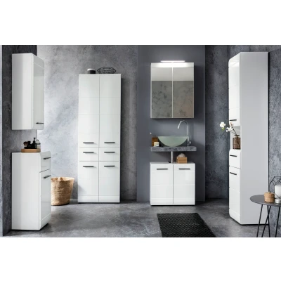 Abbildung von INOSIGN Badmöbel Set &quot;Sovana&quot;, (Set, 3 St.), Spiegelschrank mit LED Beleuchtung, Hochschrank und Waschbeckenschrank