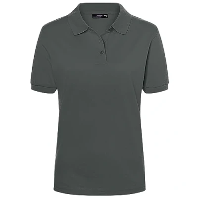 Abbildung von James &amp; Nicholson Damenpolo Classic Feines Piqué Poloshirt mit gestrickten Bündchen Farbe: Graphite Grösse: L