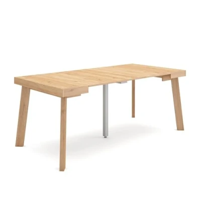 Abbildung von Skraut Home Ausziehbarertisch Multifunktionaler ausziehbarer 180 Für 8 Gäste Hölzerne Beine Moderner Stil Eiche